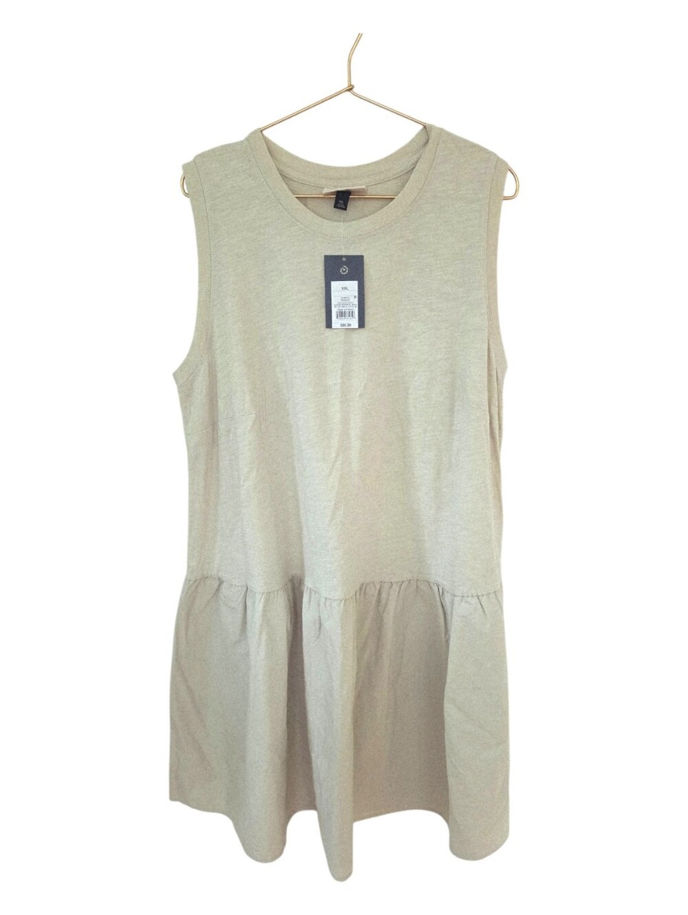 Universal Thread Taupe Sleeveless Midi Dress Size XXL NWT